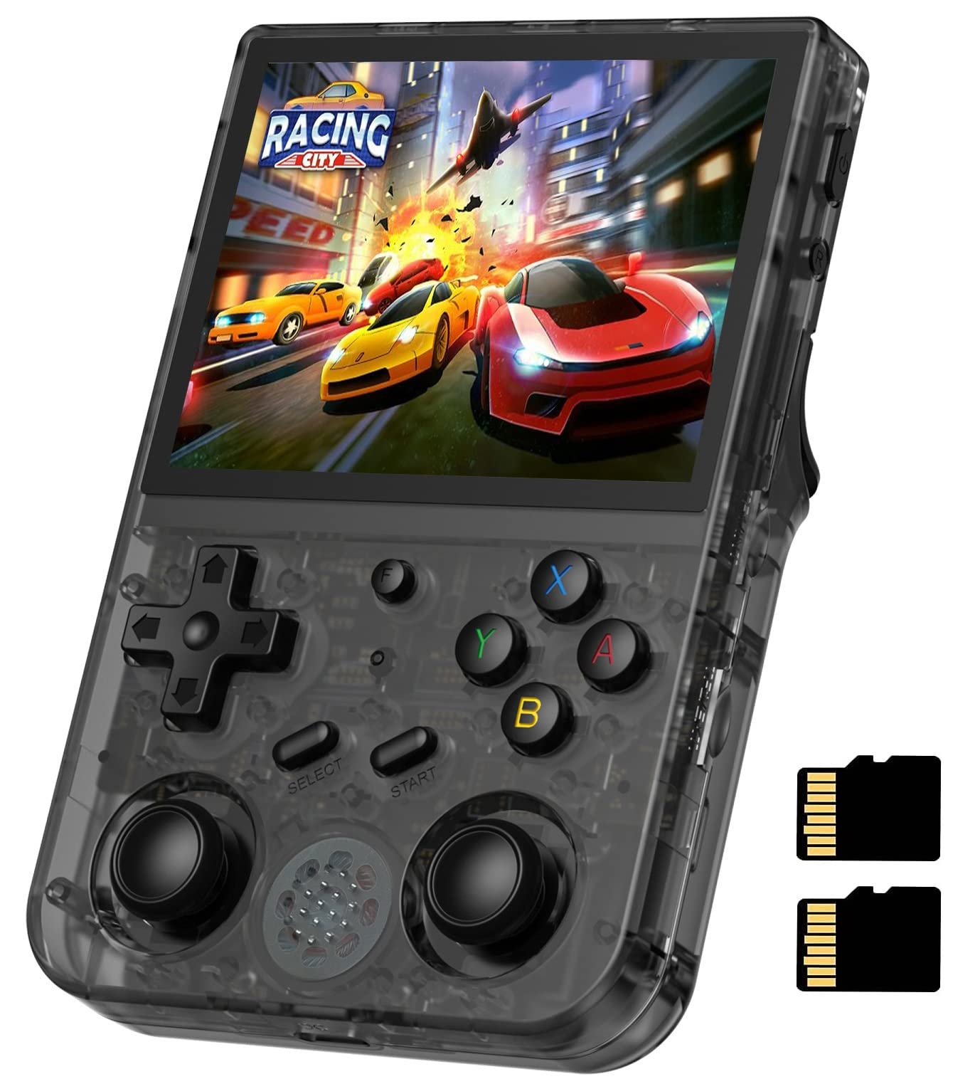 Compare RG353VS Retro Handheld Game Console with Linux System RK3566 Chips 3.5 Inch IPS Screen with 64G TF Card 4452 Games Support 5G WiFi 4.2 BluetoothRG353VSTransparent Black at KSA Price