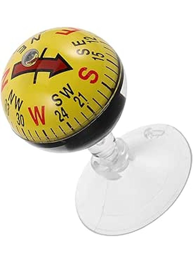 Yellow Portable Car Compass Ball With Suction Cup…