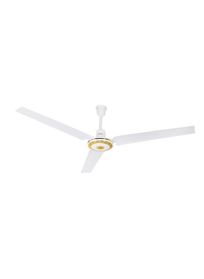 Compare 56Inch Ceiling Fan – 5 Speed Control, High Performance Motor, Double Ball Bearing, Easy Installation  75 W KNF6650 White, Golden at KSA Price