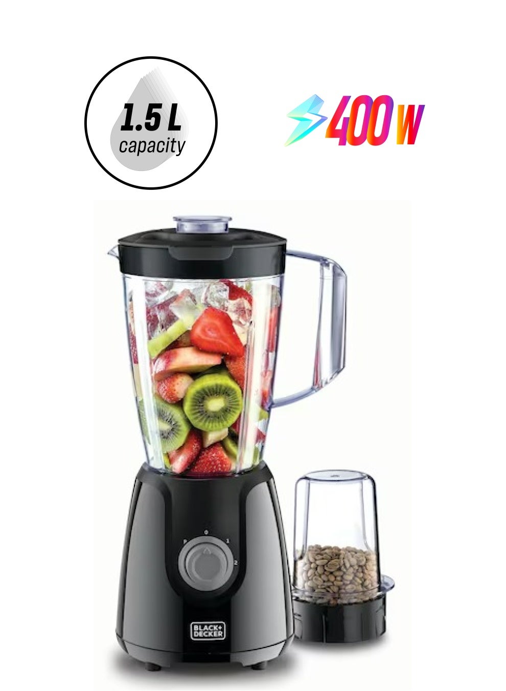 Blender With Grinder Mill 1.5 L 400 W…