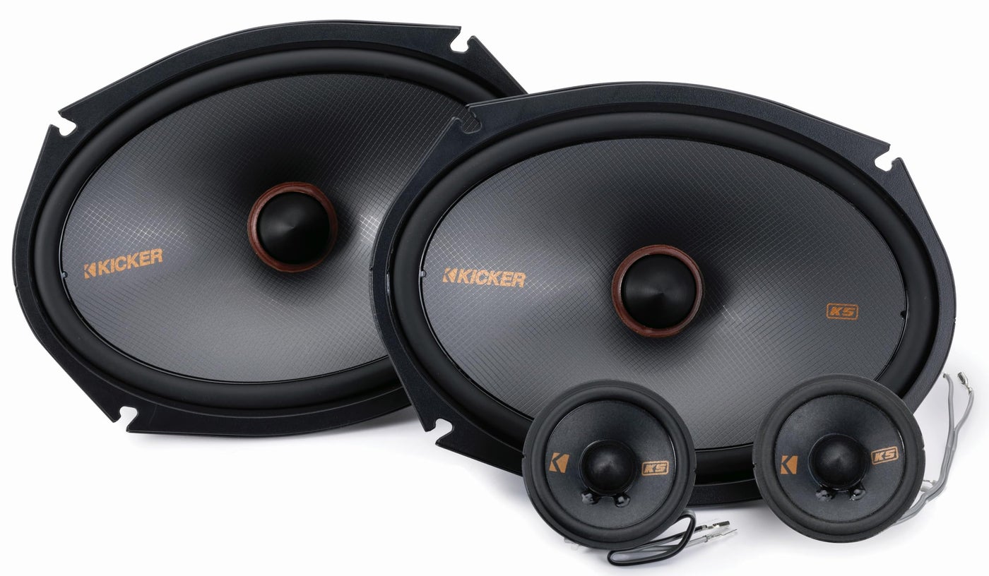 Compare KICKER 51KSS269 Component Speaker System, 2Way Design, Two  6 x 9 Woofers, Two  2.75 Midranges, inLine 12dB Crossovers, 100 Watts RMS, 200 Watts Peak at KSA Price