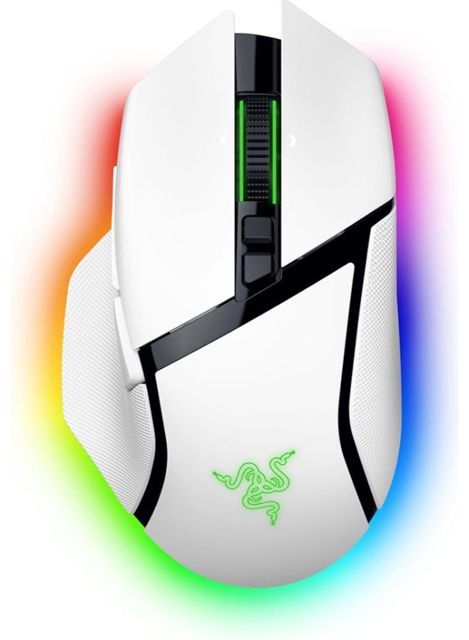Compare Razer Basilisk V3 Pro 35K Wireless Gaming Mouse: HyperScroll Tilt Wheel  35K DPI Optical Sensor Gen 213 Customizable Controls  Chroma RGB  Optical Switches Gen 3  Up to 140 Hr Battery  White at KSA Price