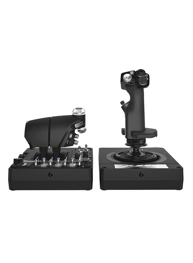 Compare G X56 H.O.T.A.S Throttle and Joystick Flight Simulator Game Controller, 6 Degrees of Freedom, 4 Spring Options, +189 Programmable Controls, RGB Lighting, 2x USB, PC  Black at KSA Price