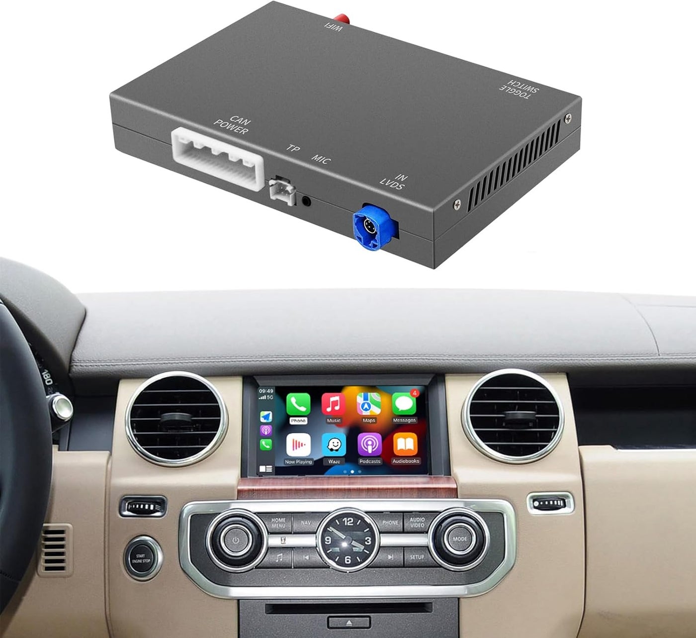 Compare Wireless CarplayAndroid Auto for Land Rover Jaguar Bosch Discovery 4 Aurora Freelander 2 XE XF XJ at KSA Price