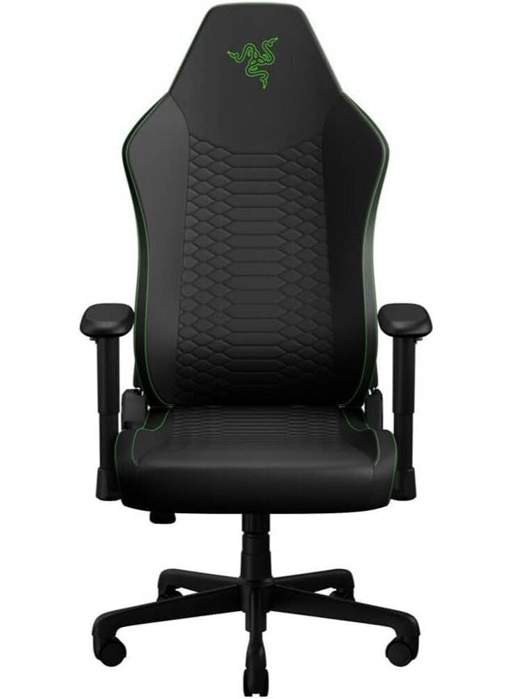 Compare Iskur V2 X NewGen Gaming Chair, Builtin Lumbar Support, HighDensity Foam Cushion, Breathable Fabric Upholstery, 152° Recline, 2D Adjustable Armrests, Steel Frame, Class4 Gas Lift, Wide Seat Base, Ergonomic Design, Black & Green | RZ3805310700R3G at KSA Price