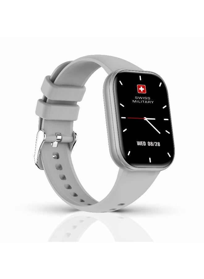 Compare Swiss Military Rhine3 Smart Band with Bluetooth Calling & Fitness Tracker | 1.72” Display | Heart Rate, SpO2 & Blood Pressure | 7Day Battery | IP67 | Arabic & English | For Men & Women Gray at KSA Price