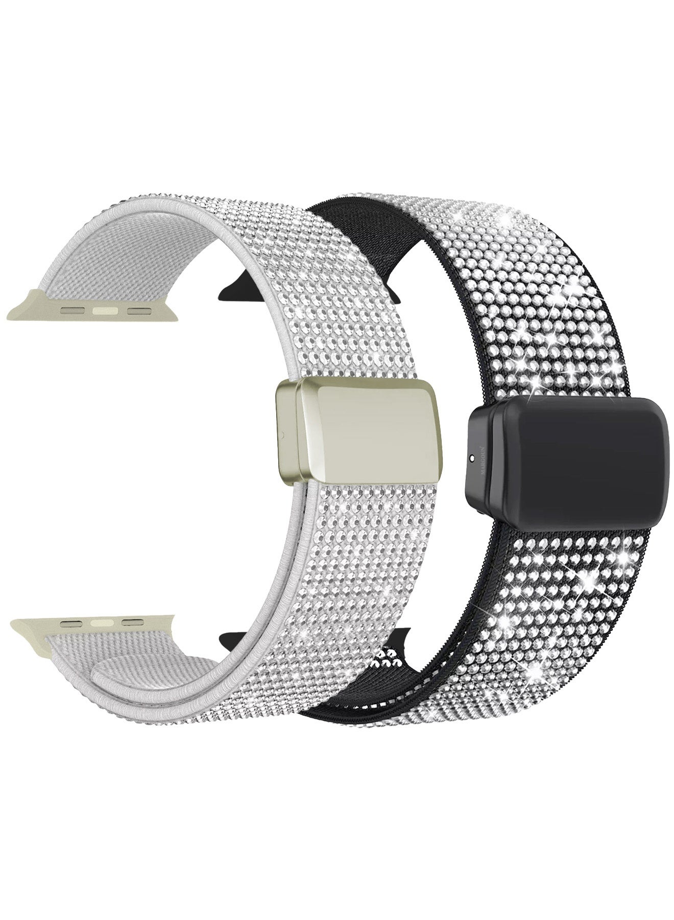 Compare 2Packs 38mm40mm41mm42mmSeries 10 Strap Band for Apple Watch Series 19, SE & Ultra  Rhinestone Sparkle Watch Band at KSA Price
