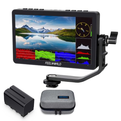 Compare FEELWORLD F5 Pro V4 6 Inch Touch Screen DSLR Camera Field Monitor with F750 4400mAh Battery and Bag Waveform LUT F970 External Kit Install and Power Kit 1920x1080 4K HDMI in Out 5V Typec Input at KSA Price