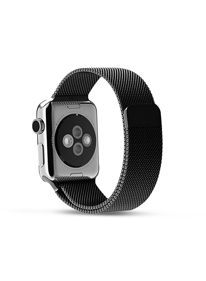 Compare Milanese Loop Band Compatible with Apple Watch Series 1–9, SE, Ultra, Stainless Steel Strap with Magnetic Lock, 42444549mm – Black – fitit at KSA Price