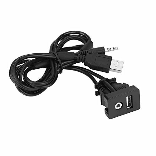 Compare Dilwe AUX Extension Mount, Car USB Panel Flush Mount Jack Cable for Car, Boat and Motorcycle at KSA Price