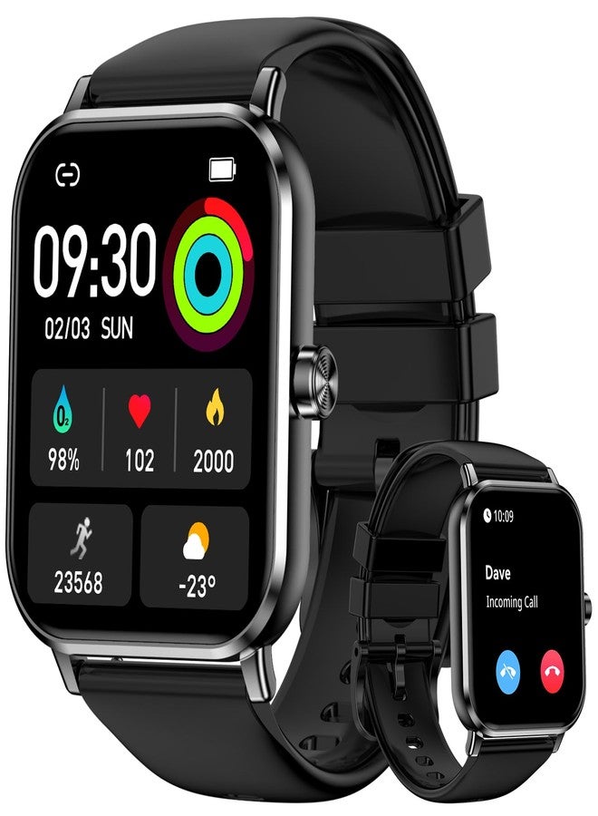 Compare Smart Watches for Women Men, 1.83 HD Touchscreen, Bluetooth Calling, 130+ Professional Sports Modes, Heart Rate and Sleep Monitor, 5ATM WaterResistant, Timer, Fitness Tracker for AndroidiOS Black at KSA Price