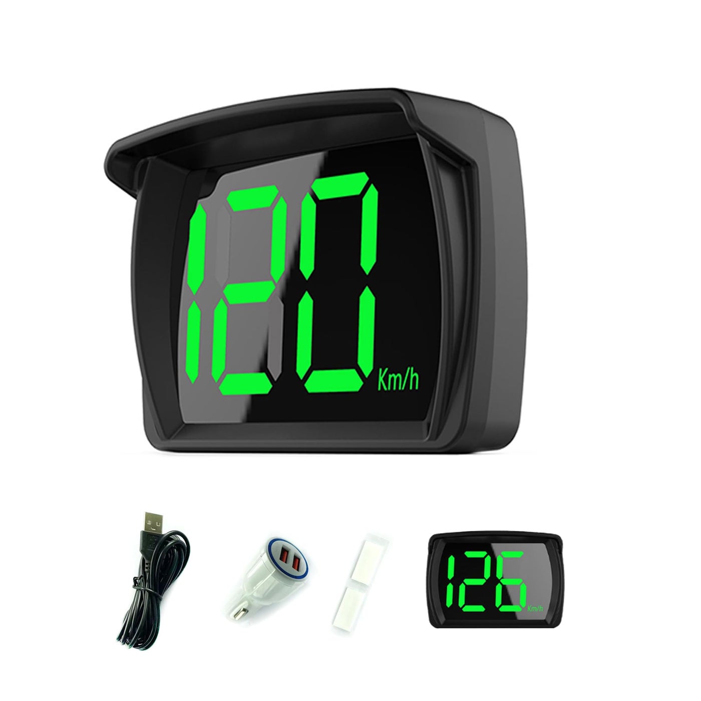 Compare Shkalacar Car HUD Headup Display KMH MPH GPS Digital Speedometer with LED Large Font Display Car Charge Adapter for Car Truck SUV Motorcycle at KSA Price