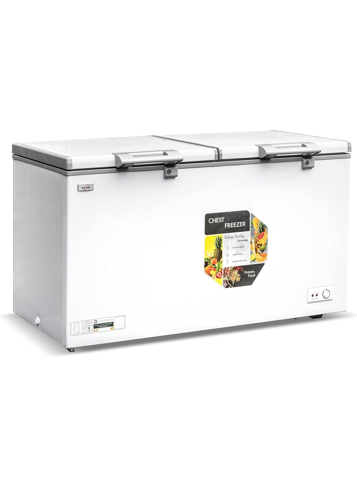Compare Chest Freezer 400L Gross 337L Net STCFW400L | Large Capacity Deep Freezer with Hinged Lid & Inner Sliding Glass | 18°C Cooling | R290 Refrigerant | Manual Defrost | Lock, LED, White 400 L STCFW400L White at KSA Price