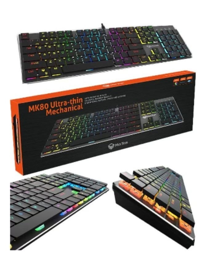 MEETION MK80 Ultrathin Mechanical RGB backlit full…