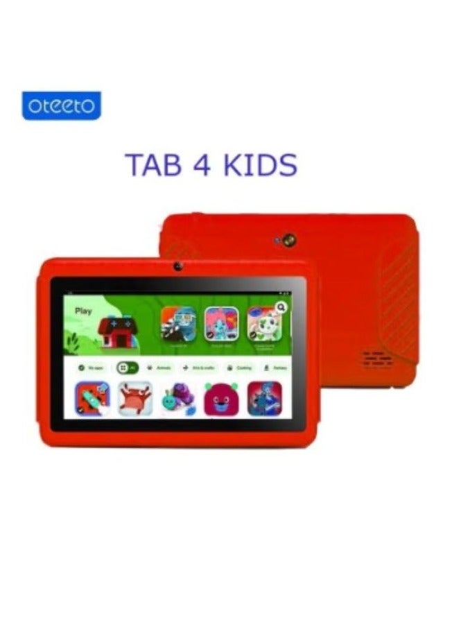 Compare Tab 4 Kids, 4GB RAM, 128GB ROM, 7Inch IPS Display, 3000 mAh Battery, Toughened Glass, Android Kids 5G WiFi Tablet  Red at KSA Price