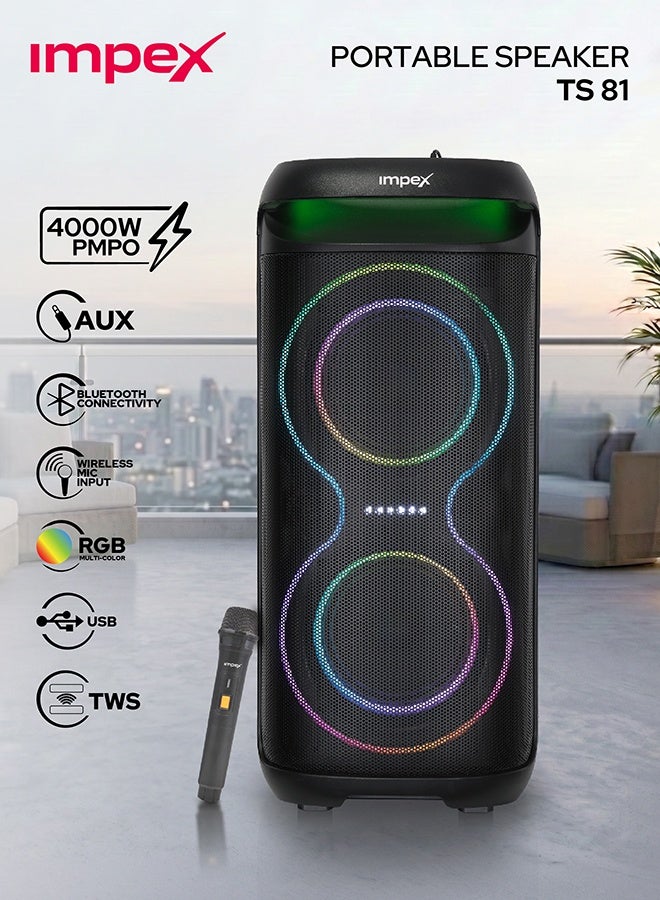 Portable Trolly Speaker Music Player 2 x 6.5…