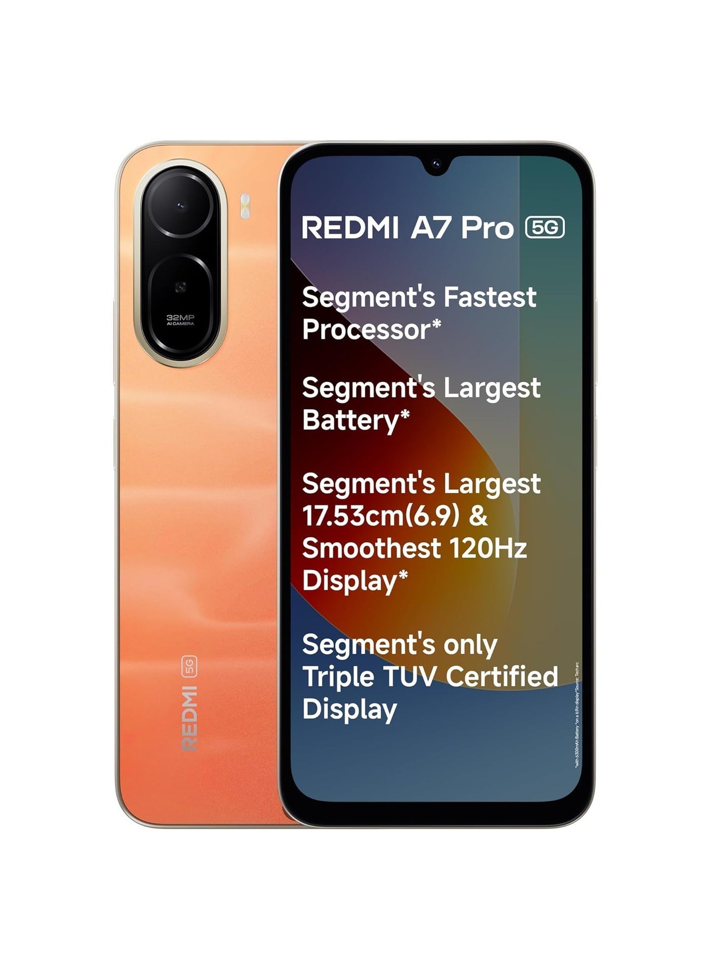 REDMI A7 Pro 5G (Sunset Orange, 4GB RAM,128GB…