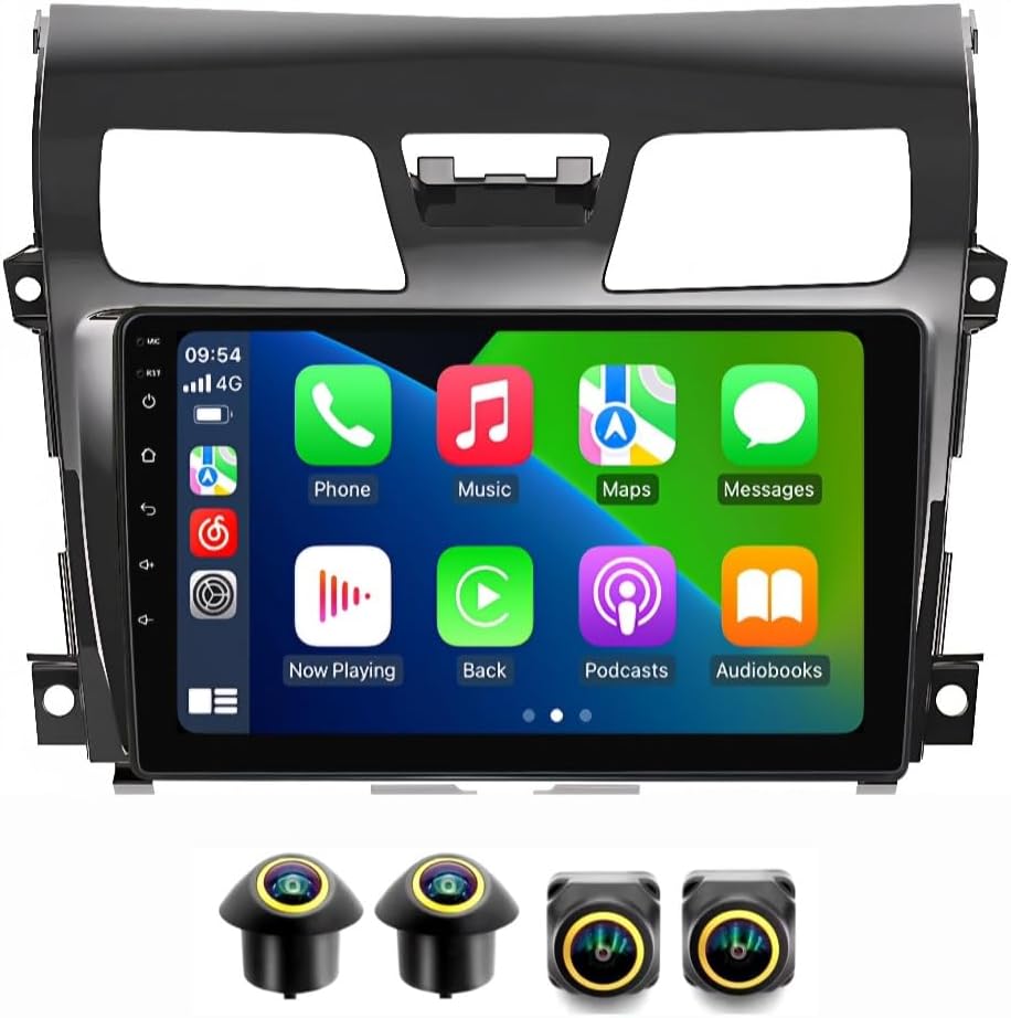 Compare Fit Nissan Altima Car Stereo Altima Android Screen 20132015 With Apple Carplay Android Auto Wireless WiFi DSP FM&AM BT AHD Camera Included Fast Interface QLED 4+32GB Carplay 360D Cameras at KSA Price