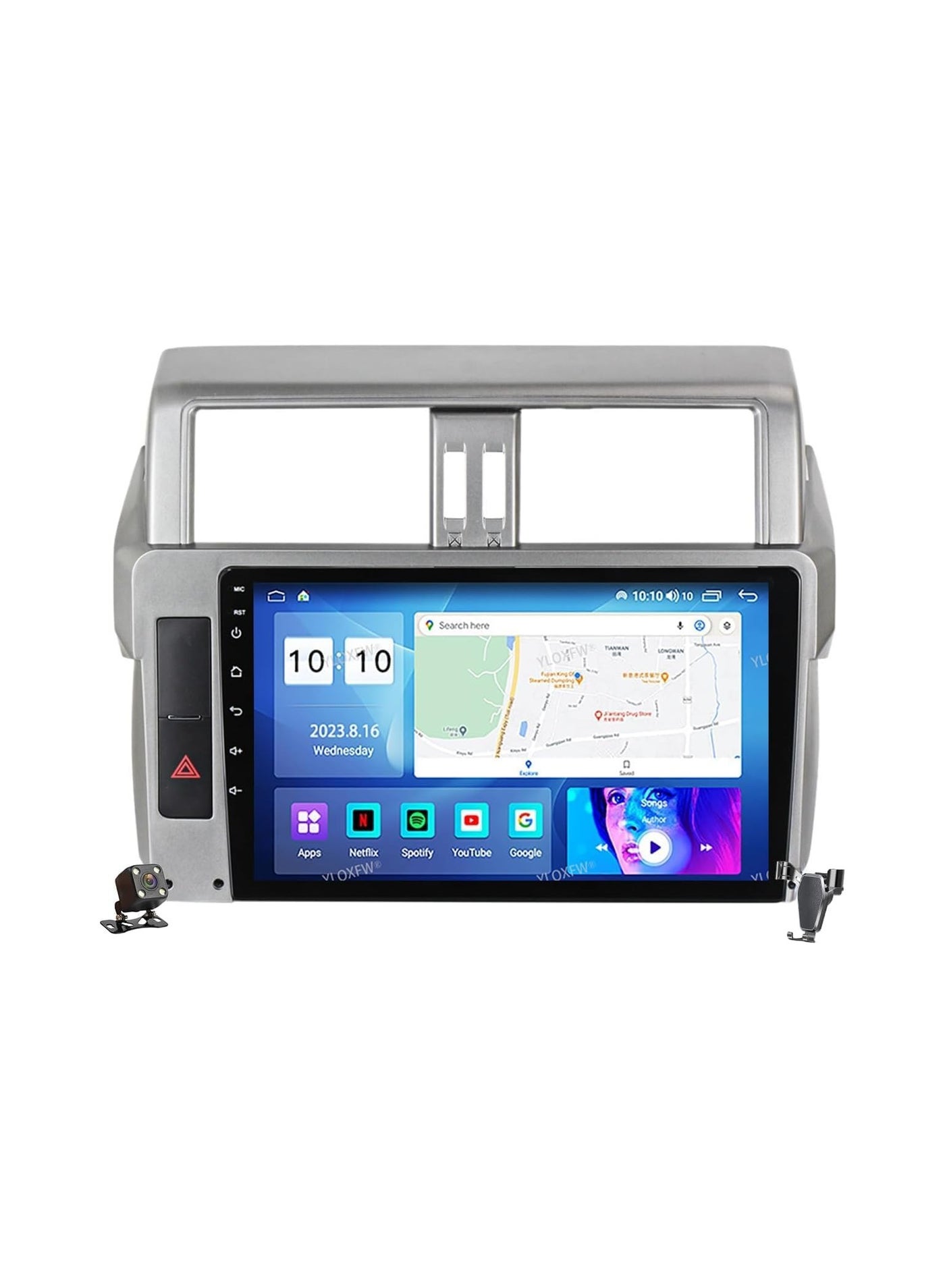 Compare Android Car Stereo for Toyota Land Cruiser Prado 2014 2015 2016 2017 6GB RAM 128GB ROM 10 Inch Support SIM Card, Apple Carplay, MirrorLink WiFi BT, IPS Touch Screen with Backup Camera Included at KSA Price