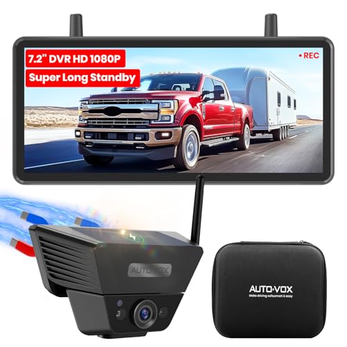 AUTO VOX Wireless Backup Camera Solar Magnetic:…