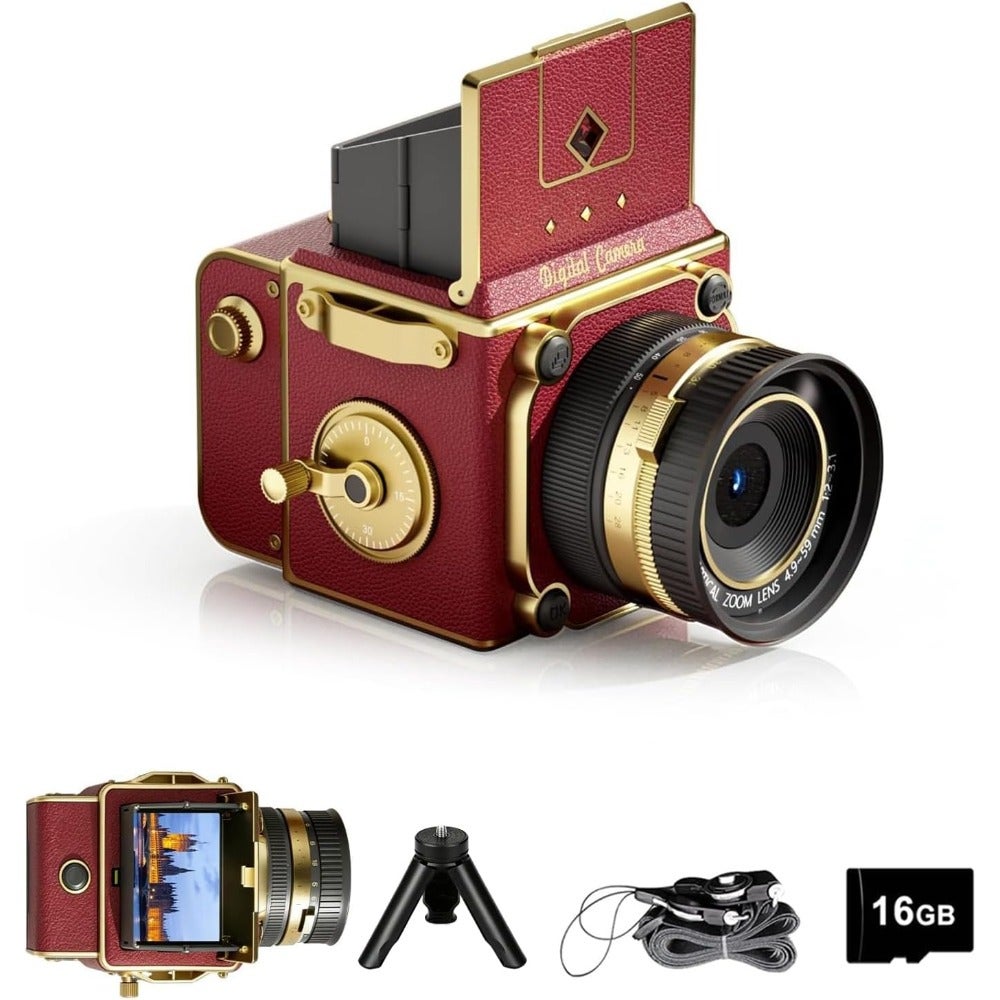Vintage Digital Camera, 64MP 2.7K Mini Vintage Camera…