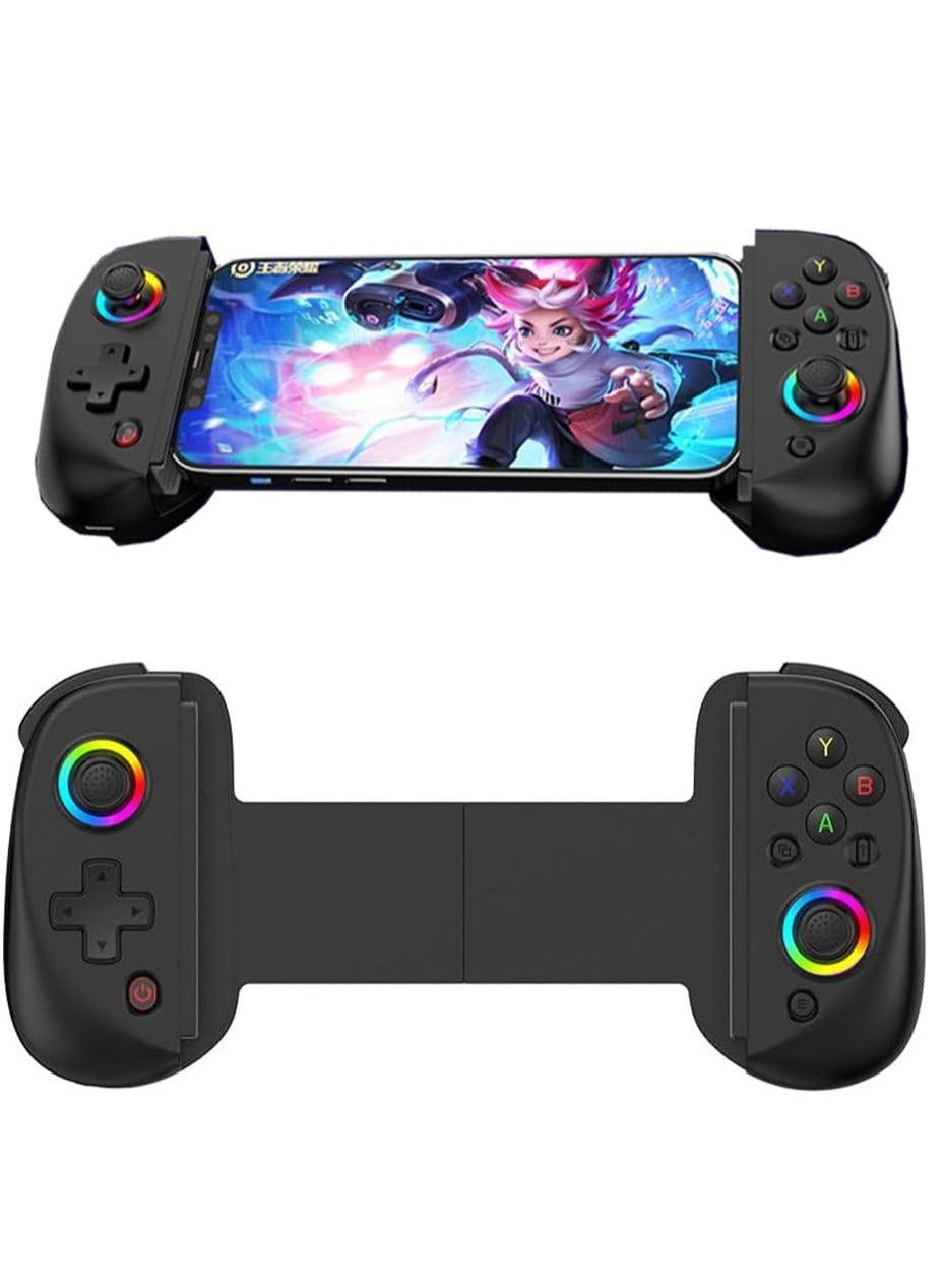 Compare D8 Telescopic Mobile Phone Gamepad with Turbo6axis GyroVibration Wireless Game Controller Joystick BluetoothCompatible5.2 RGB Light for Android iOS PS3 PS4 Switch PC at KSA Price