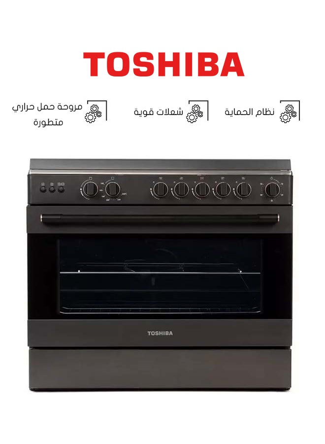 Compare Gas Cooking Range TBA36LMG5G089KSSA BlackSilverGrey at KSA Price