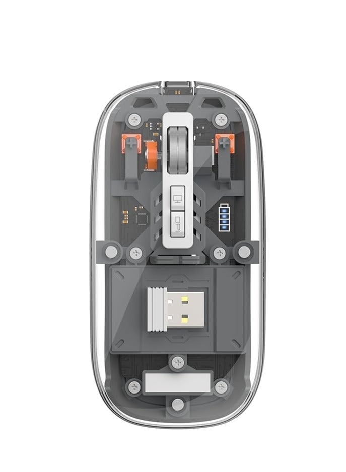Crystal Transparent Magnetic Wireless Mouse Wireless…
