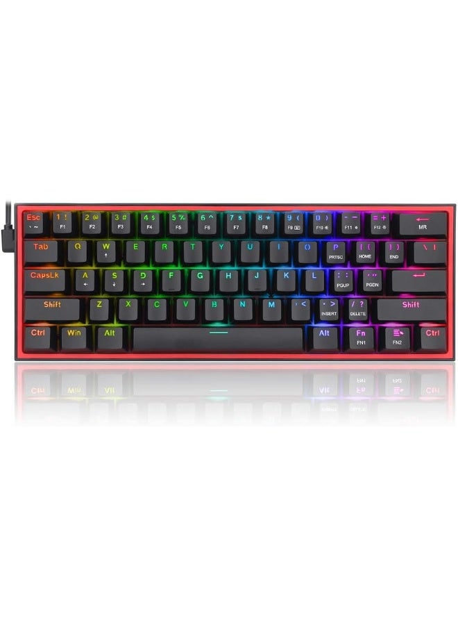 Compare FIZZ K617 60% Wired Mechanical Keyboard, Red Switches, NoSlip Stand, Vibrant RGB, HotSwappable, 20 Presets Backlighting, Detachable TypeC Cable, English Layout, BlackRed K617RGB at KSA Price