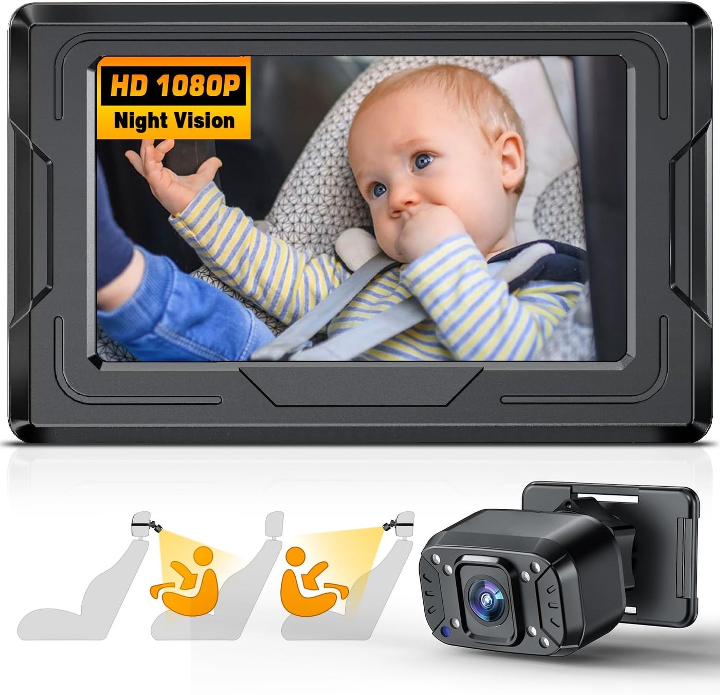 FEISIKE Baby Car Camera 43 Back Seat Baby Car…