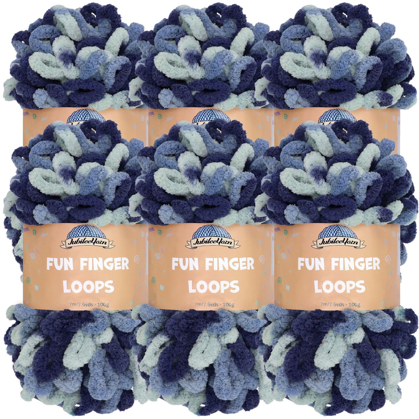 Compare JubileeYarn Fun Finger Loops Yarn  100gSkein Jumbo Polyester  Pegasus  6 Skeins at KSA Price