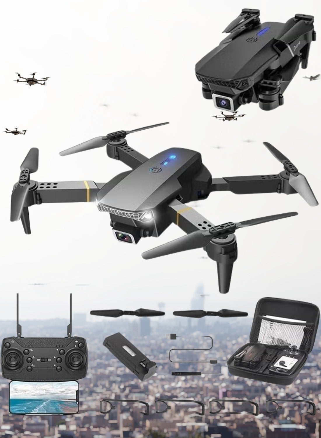 Foldable Quadcopter E88 Pro Max Drone with…