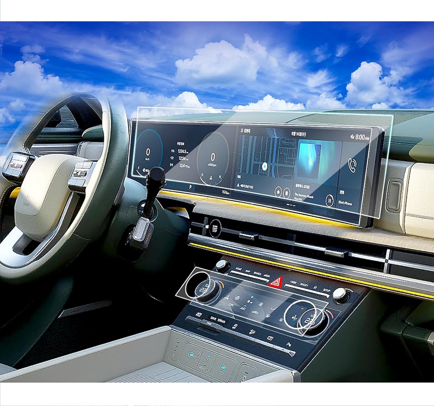 Compare XXCIWP 2024 Hyundai Santa Fe Screen Protector  12.3 Inch Plastic Touch Screen Protector Film 2 Pieces at KSA Price