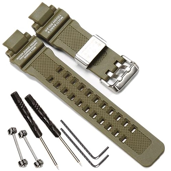 Compare Resin Strap Compatible With Casio GShock Ga1000 Gw4000 Ga1000 Gwa1100 Watch Strap MenS Sport Waterproof Replacement Bracelet Rubber Wristband Accessories With Tool Armygreen at KSA Price
