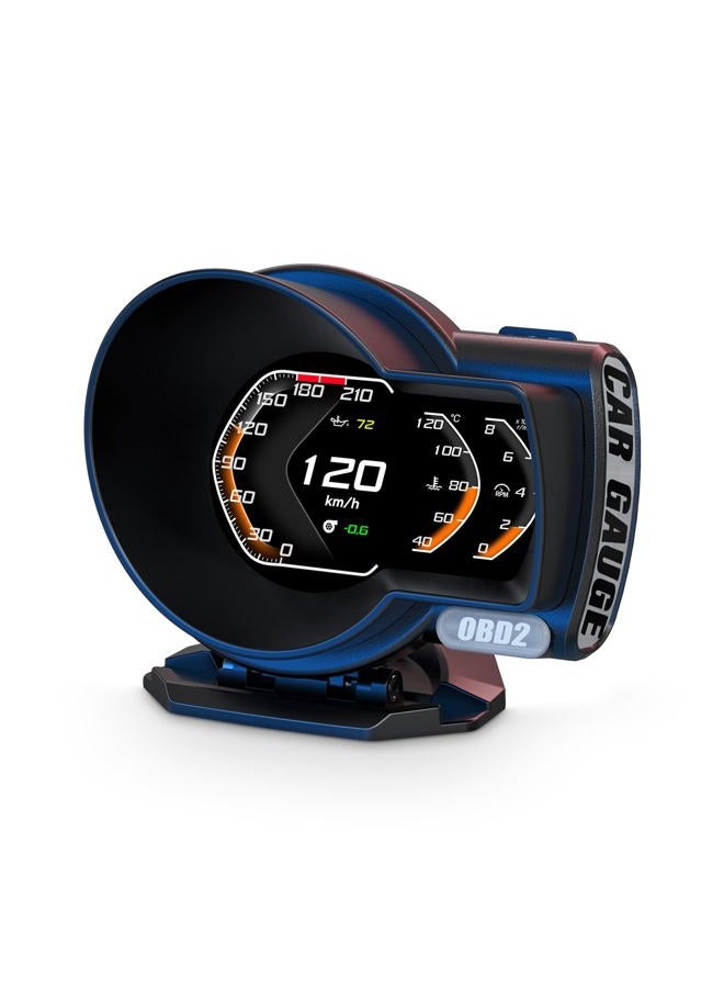 Compare obd2 Gauges Display Car HUD Head Up Display F8 Plus,OBD+GPS Gauge, Digital Speedometer for Car with Water Temperature, Voltage, Fuel Consumption, RPM,obd2 Gauge Speedometer Suitable for All Car at KSA Price