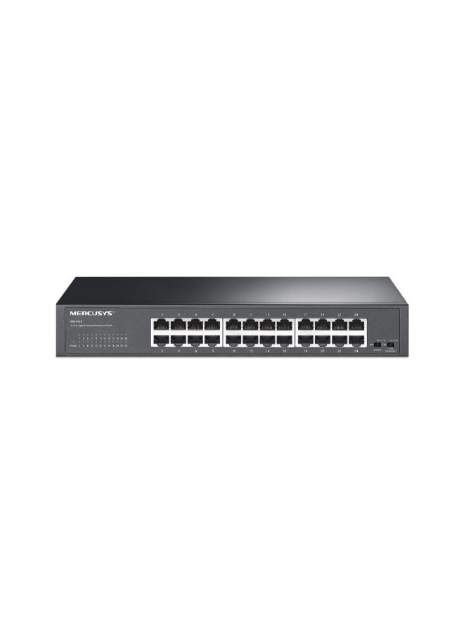 Compare 24Port Gigabit DesktopRackmount Switch
PORT: 24× Gigabit RJ45 Ports
SPEC: 1U 13inch Rackmountable Steel Case
FEATURE: Isolation Mode，Loop Prevention，Plug and Play Black at KSA Price