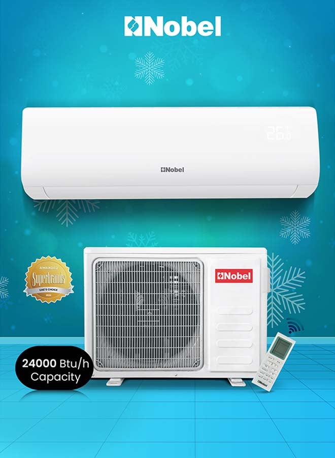 Compare Split Air Conditioner T3 24000 BTU Cooling Only, Rotary Compressor, Gold Fin, R410A, Auto Restart – 1 Year Warranty 3100 W NSAC24TN White at KSA Price