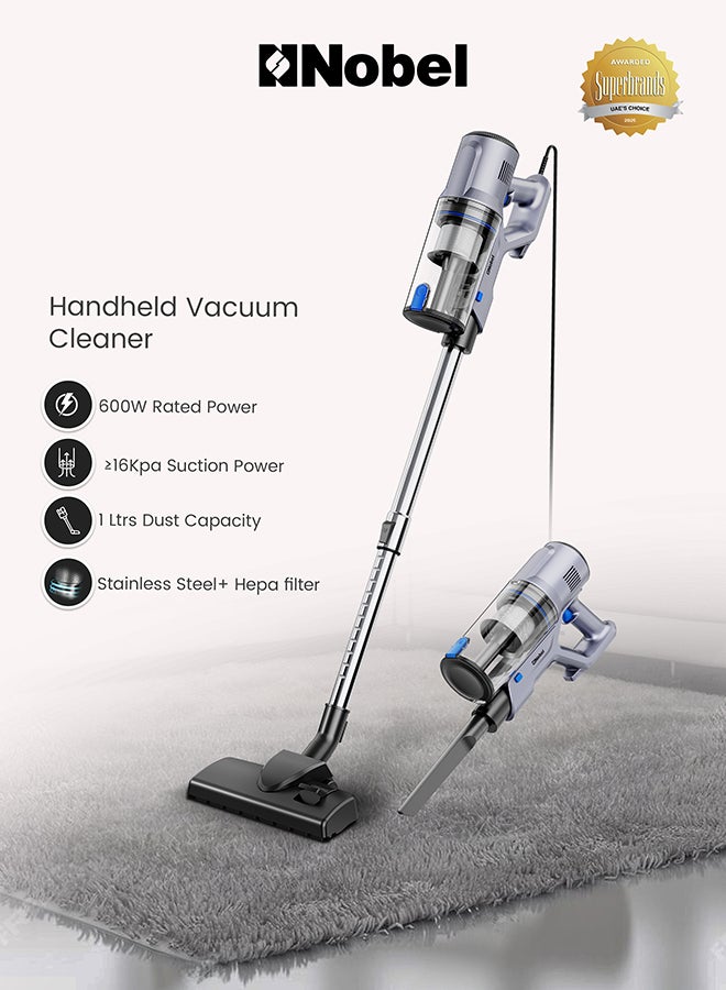 2-in-1 Upright & Handheld Vacuum Cleaner 600W Powerful…
