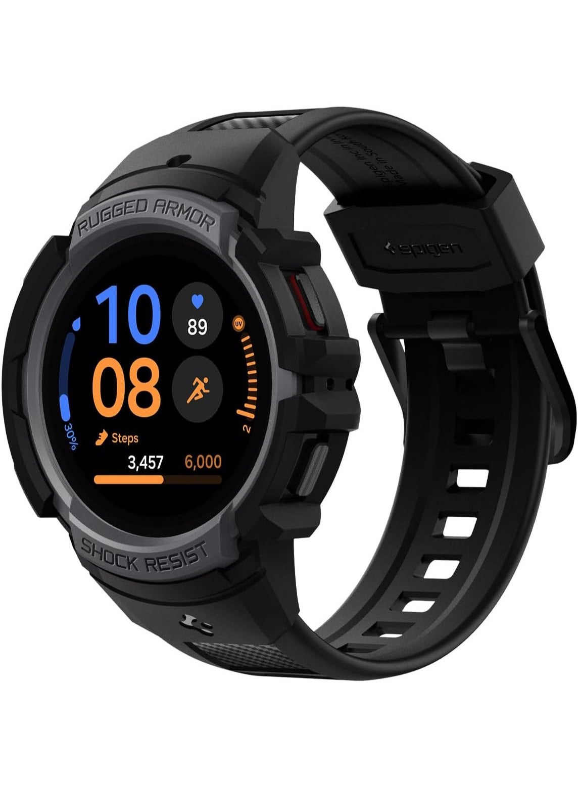 Compare Spigen Rugged Armor Pro Designed for Samsung Galaxy Watch FE 2024, Galaxy Watch 5 40mm 2022, Galaxy Watch 4 40mm 2021 Band with Case Protector  Black at KSA Price
