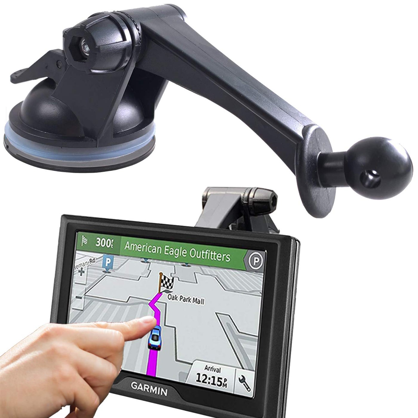 Compare Randconcept  GPS Mount for Garmin | GPS Dashboard Mount Dash Windshield Window Car Holder for Garmin Nuvi RV Dezl Drive Drivesmart Driveassist and More at KSA Price