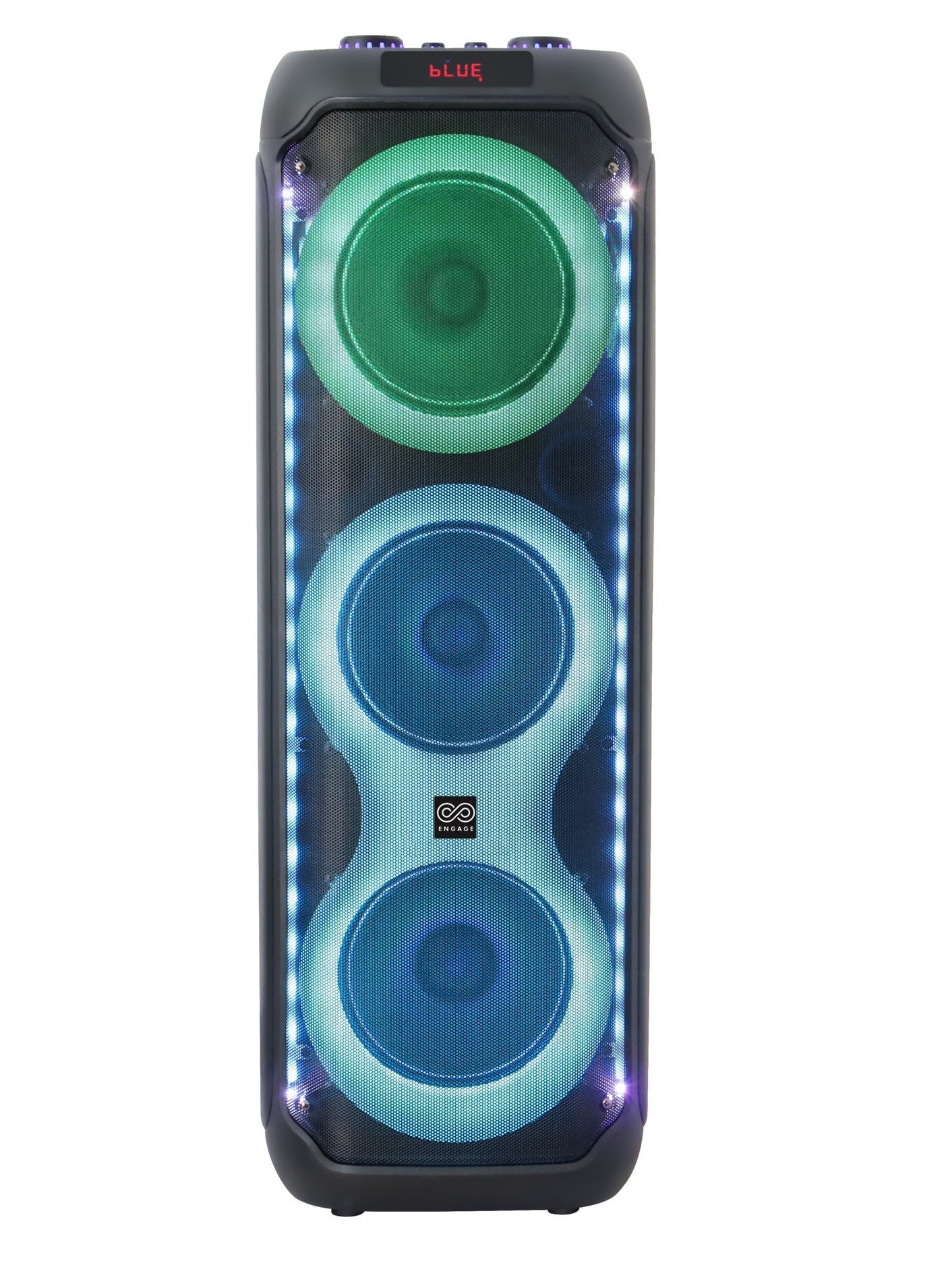 Compare Engage EPS0832W60 8x3 Party Speaker, Dynamic Disco Lights, Rechargeable Battery, Powerful Audio Performance, FM Radio Functionality, Convenient Remote Control, Black at KSA Price