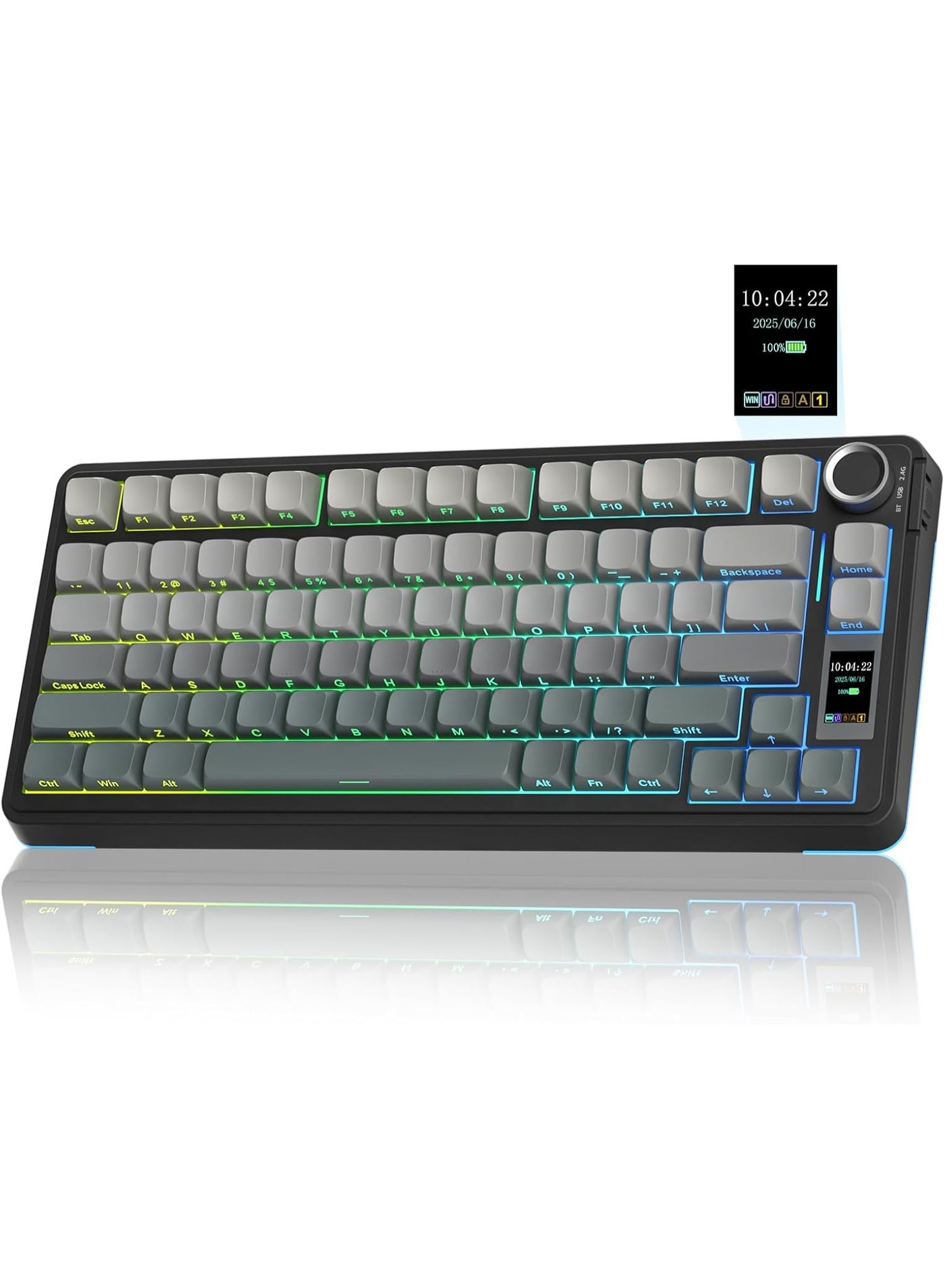 Compare S75 Pro TriMode Wireless Mechanical Gaming Keyboard 75% Hot Swappable RGB Backlit Keyboard with Screen & Knob, Star Vector Switches, PBT Keycaps, Creamy Sound for PCLaptopMac at KSA Price