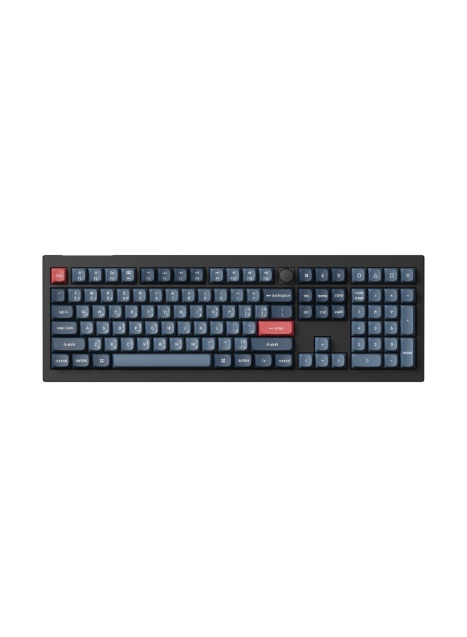 Compare Keychron V6 Max Wireless Mechanical Keyboard, FullSize 100%, Gateron Jupiter Red Switches, TriMode 2.4GHz, Bluetooth, Wired, EnglishArabic Layout, Black at KSA Price