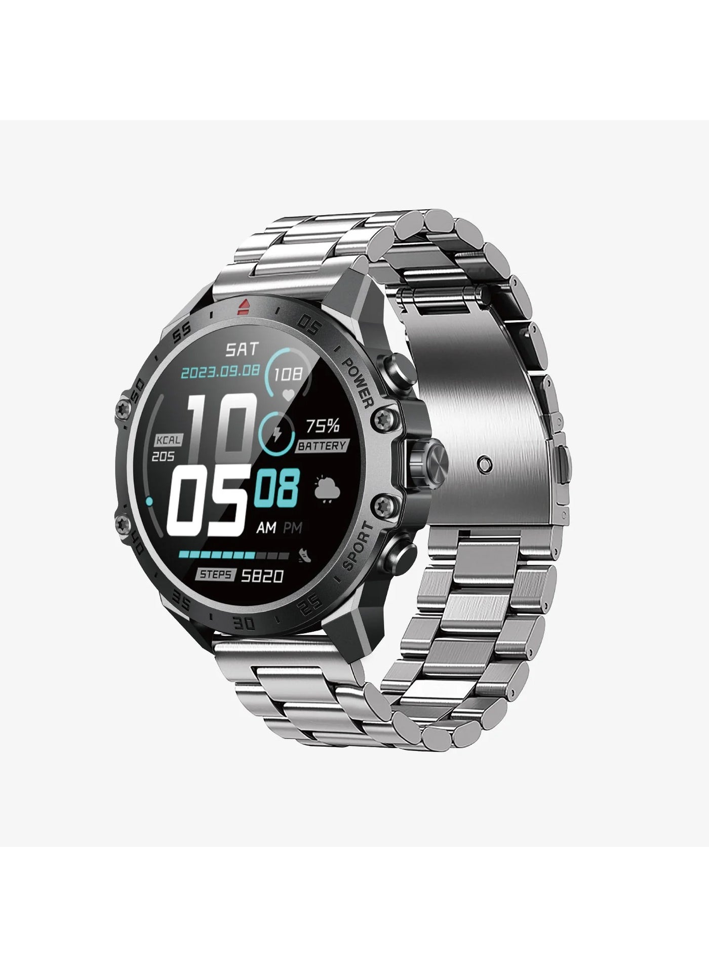 Compare Bwoo Wa08 Smart Watch Silver at KSA Price