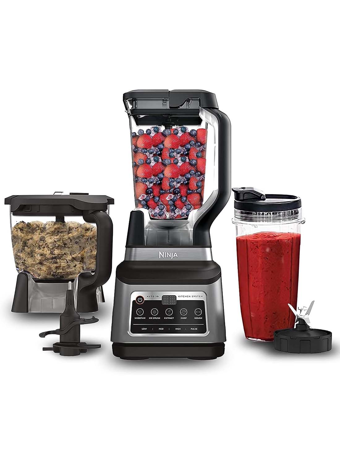 Compare 3In1 Food Processor & Blender With 5 Automatic Programs: Blend, Max Blend, Chop, Mix, Puree, 1.8L Bowl, 2.1L Jug, 700ml Cup, Dishwasher Safe Parts, AutoiQ 2.1 L 1200 W BN801ME BlackSilver at KSA Price