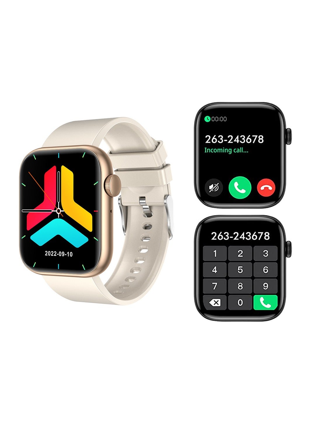 Compare Sport Smart Watch, 1.85 Smartwatch Fitness Tracker for Android iOS Phones with Blood Pressure Heart Rate Tracking, AnswerMake Call, Sport Modes Sleep Monitor Step Counter Golden at KSA Price