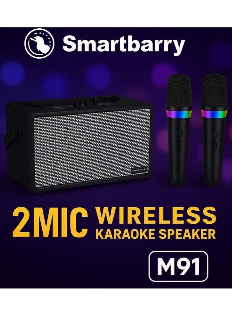 M91 Portable Karaoke Speaker – Bluetooth Sound System…