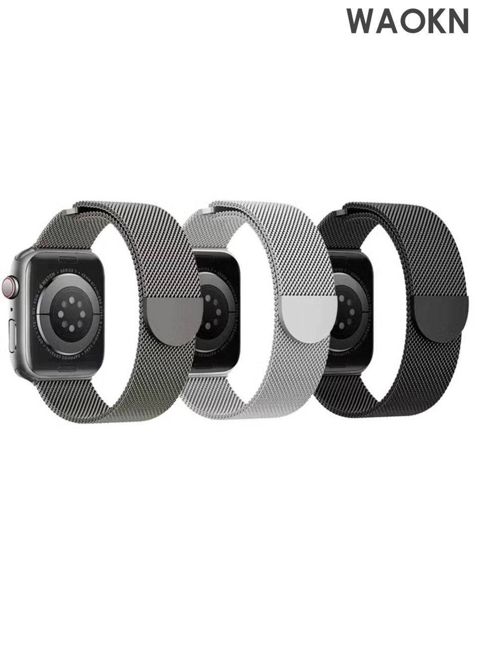 Compare for Apple Watch Series 10 46mm,Compatible with Apple Watch Band 49mm 45mm 44mm 42mm,Metal Stainless Steel Strap Replacement WristBands for Apple Watch Series 9 8 7 6 5 4 3 ultra 2 ultra Black, Silver and Gray. at KSA Price