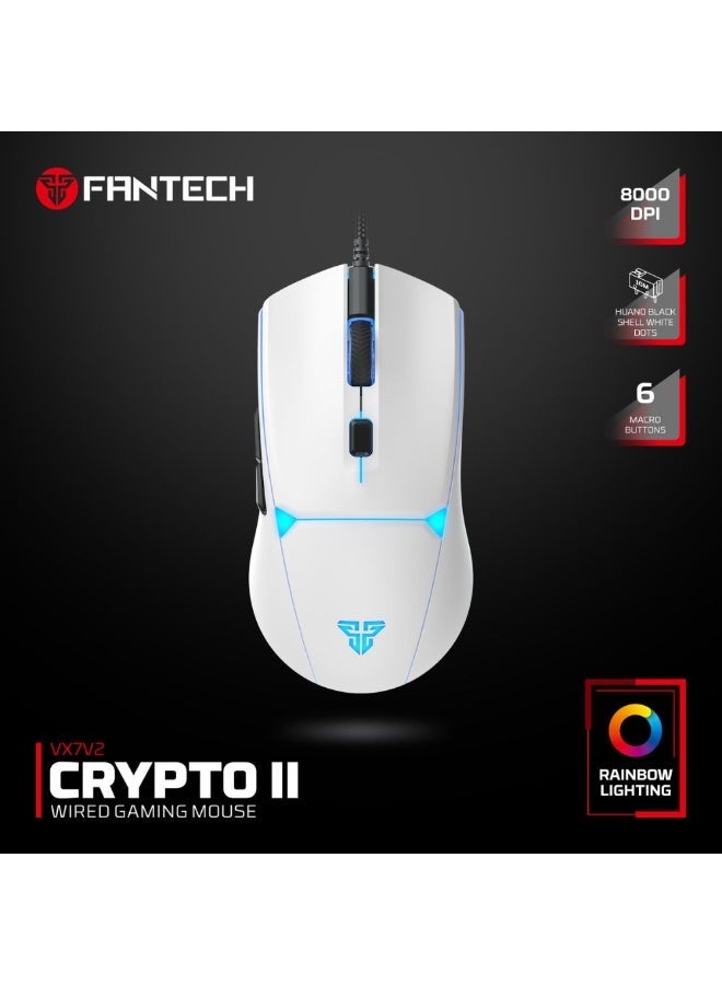 Compare FANTECH CRYPTO II VX7V2 Wired Gaming Mouse, 8000 DPI, White at KSA Price