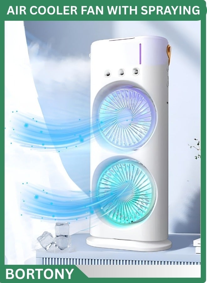 Air Cooler Fan Desktop Spray Mist Fan Air…